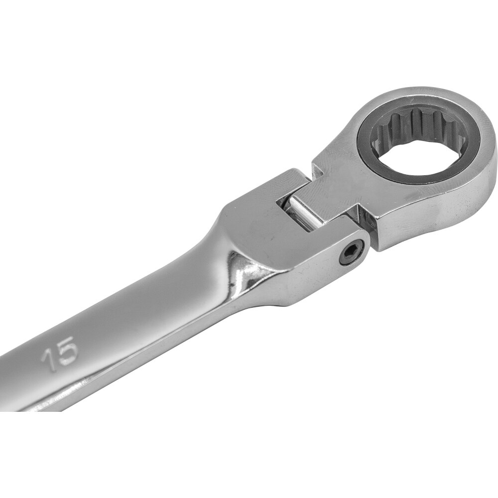 Flex Head Ratcheting Spanner Set 6Pc 180° Pivoting Head 8x10-17x19mm BOXO BX7007 - Image 3