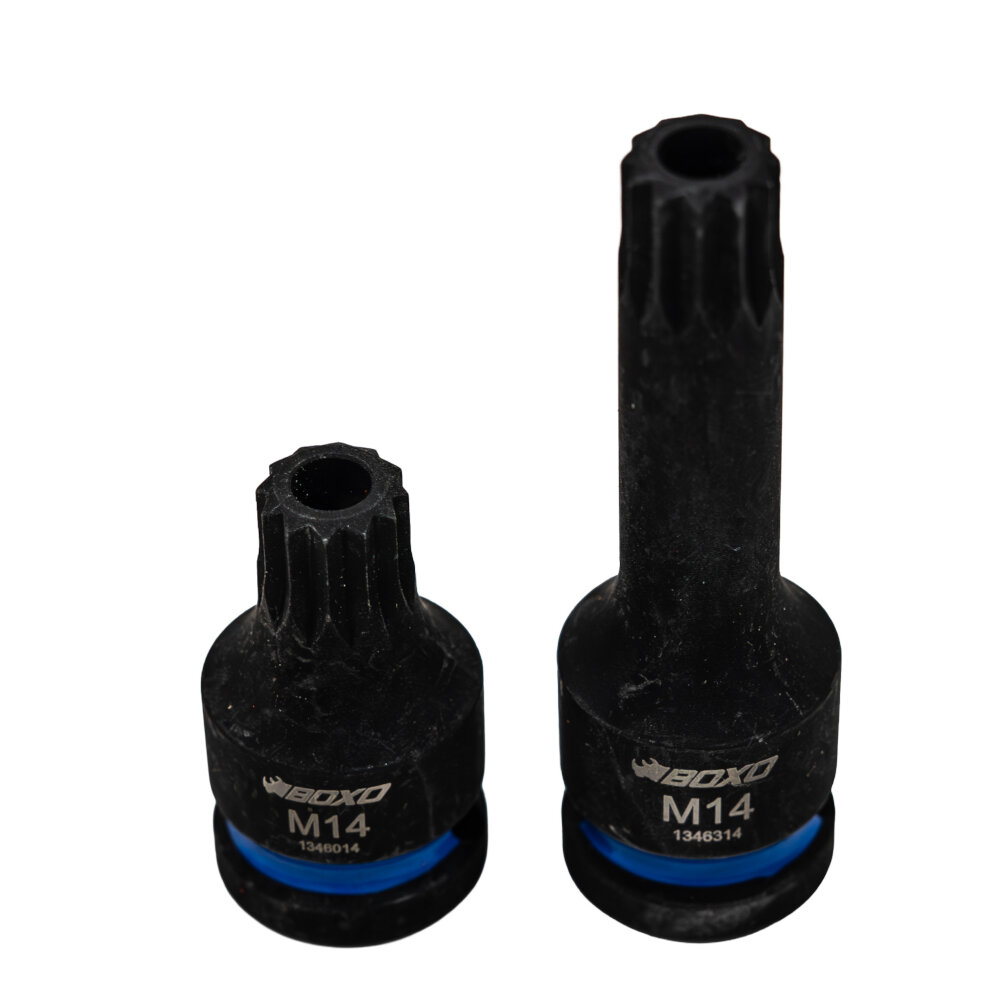 Impact Spline Bit Tamper-Proof Bit Socket Set 1/2" Dr 8 Pcs M12-M18 BOXO BX923-R - Image 2