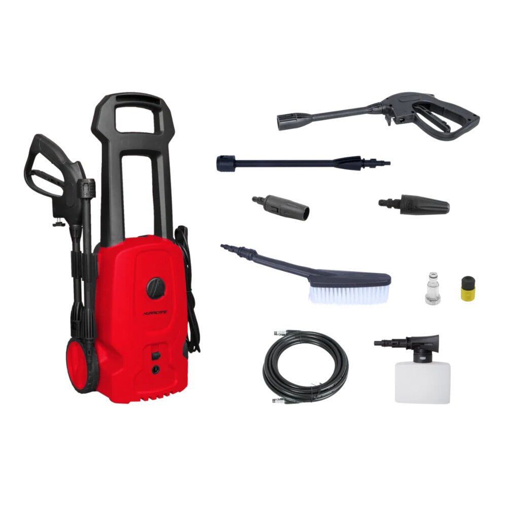 Pressure Washer 135 Bar with 5m Hose 5m Cable Soap Bottle etc Hurricane W10-0001 - Image 2